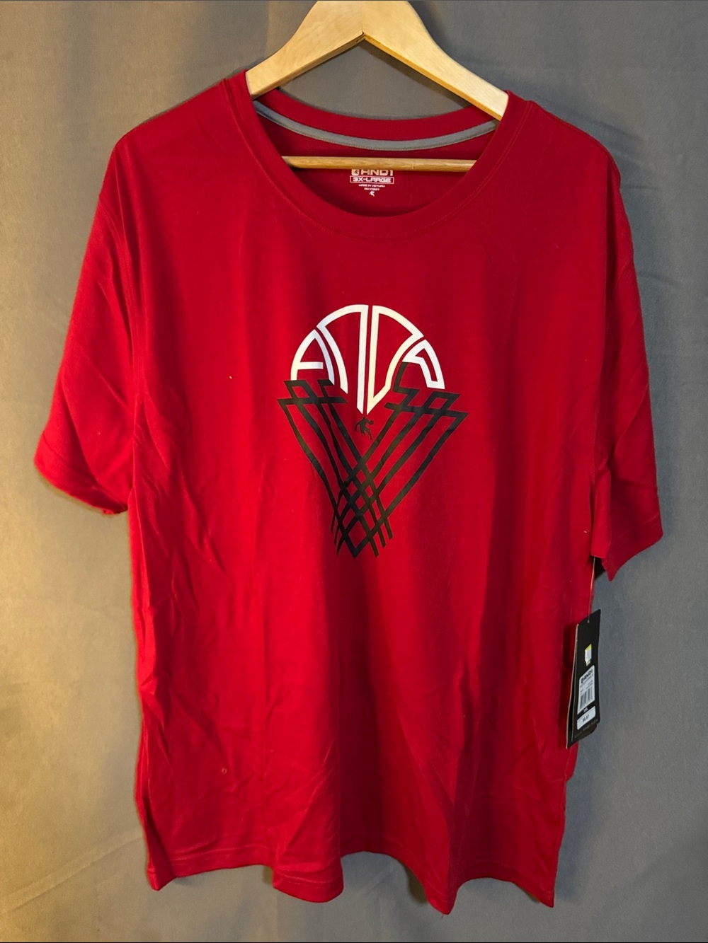 And1 Red Short Sleeve Graphic Tee with Black & White Logo